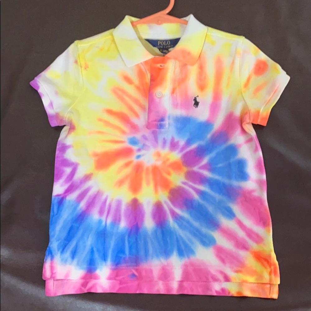 Polo Ralph Lauren tie dye collared shirt